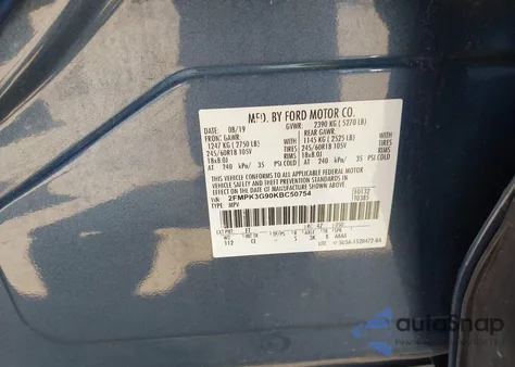 2019 Ford Edge Se z USA, uszkodzony, nr VIN 2FMPK3G90KBC50754